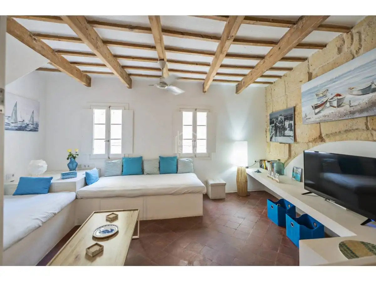 Sala de estar de Apartamento en venta en Ciutadella de Menorca con Calefacción, Terraza y Amueblado