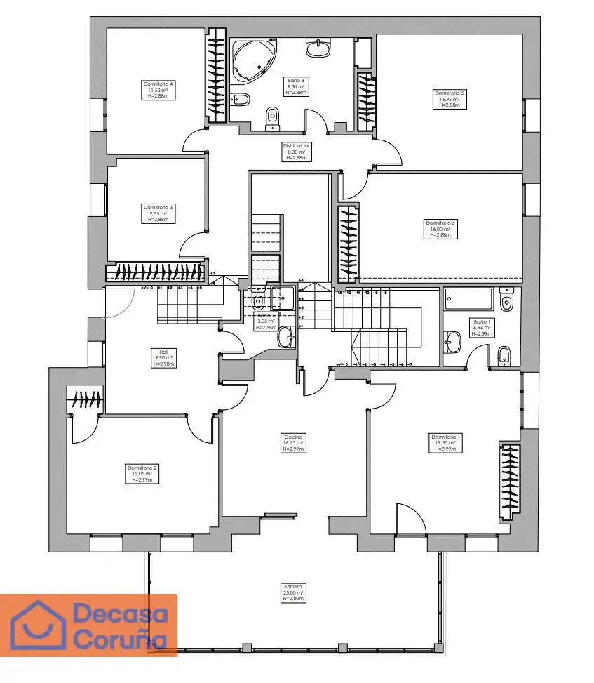 Houses for sale in A Coruña Capital   with Heating, Private garden and Terrace