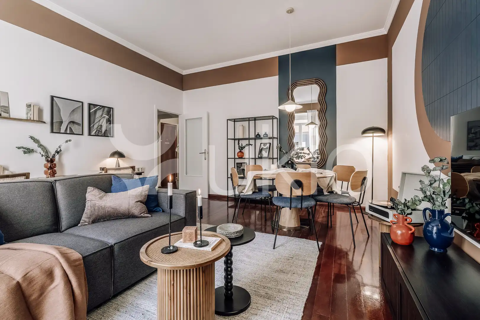 Sala de estar de Apartamento de alquiler en Madrid con Aire acondicionado, Calefacción y Amueblado