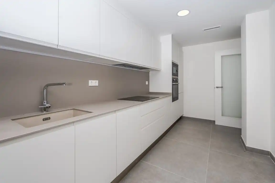 Kitchen of Flat for sale in Jávea / Xàbia  with Air Conditioner, Private garden and Storage room