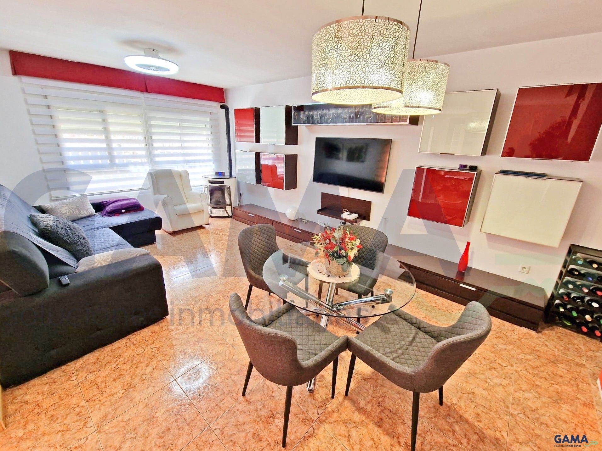 Living room of Single-family semi-detached for sale in Benimuslem  with Air Conditioner