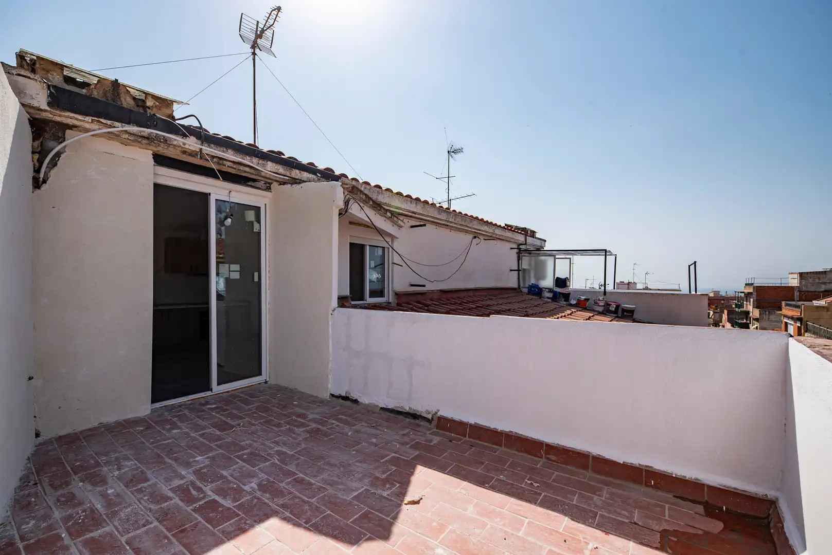 Terrasse von Dachboden zum Verkauf in Mataró mit Parkett, Terrasse und Ofen