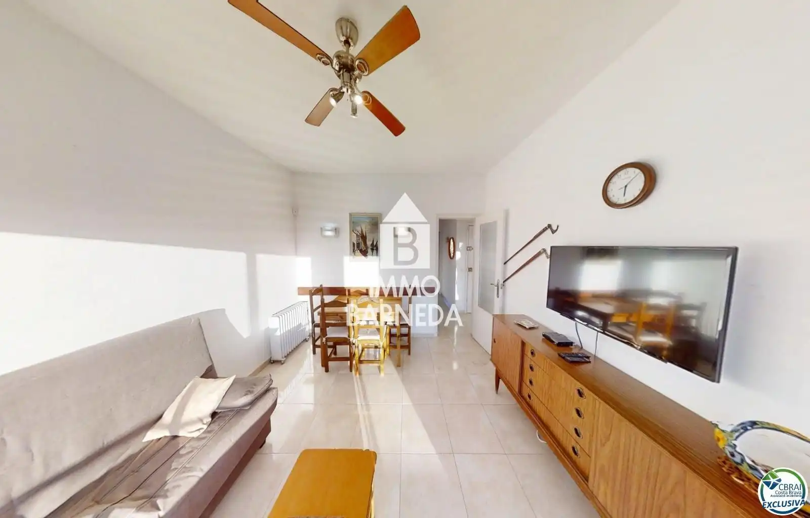 Living room of Flat for sale in Roses  with Heating, Terrace and Swimming Pool