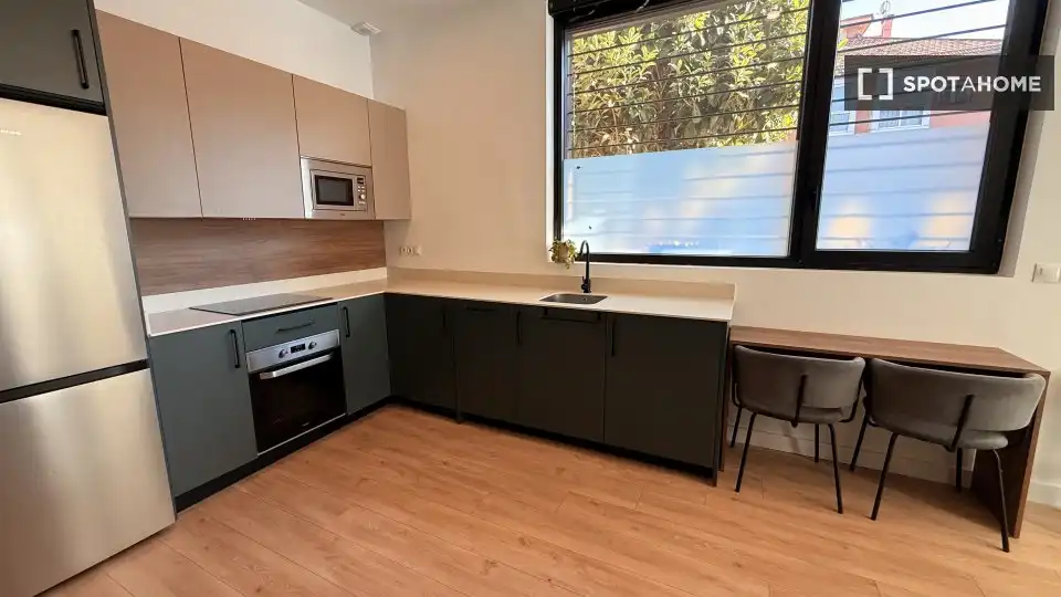 Kitchen of Flat for rent in Madrid  with Air Conditioner, Heating and Furnished