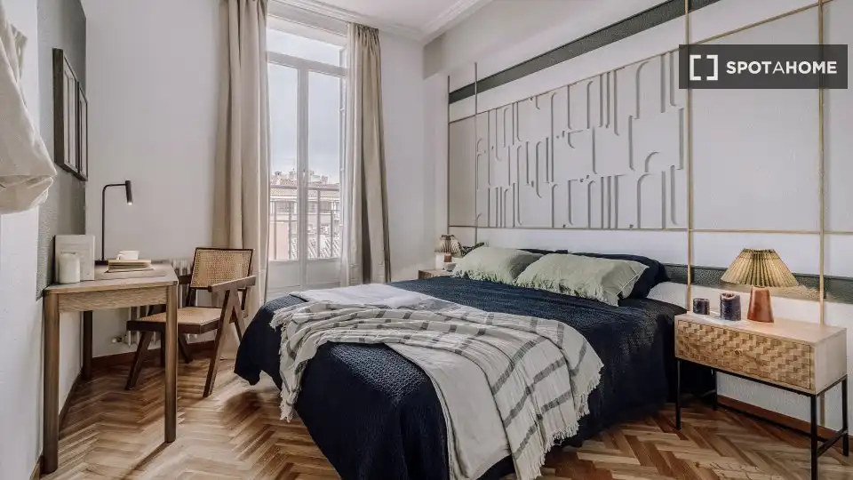 Habitación de Piso de alquiler en Madrid con Aire acondicionado, Calefacción y Amueblado