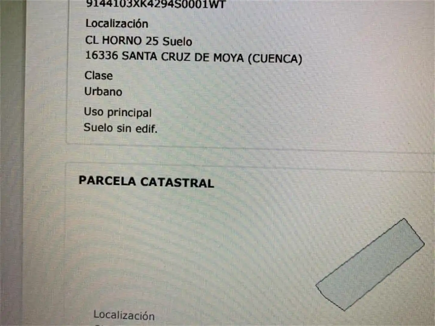 Terreno en venta en Santa Cruz de Moya, Cuenca
