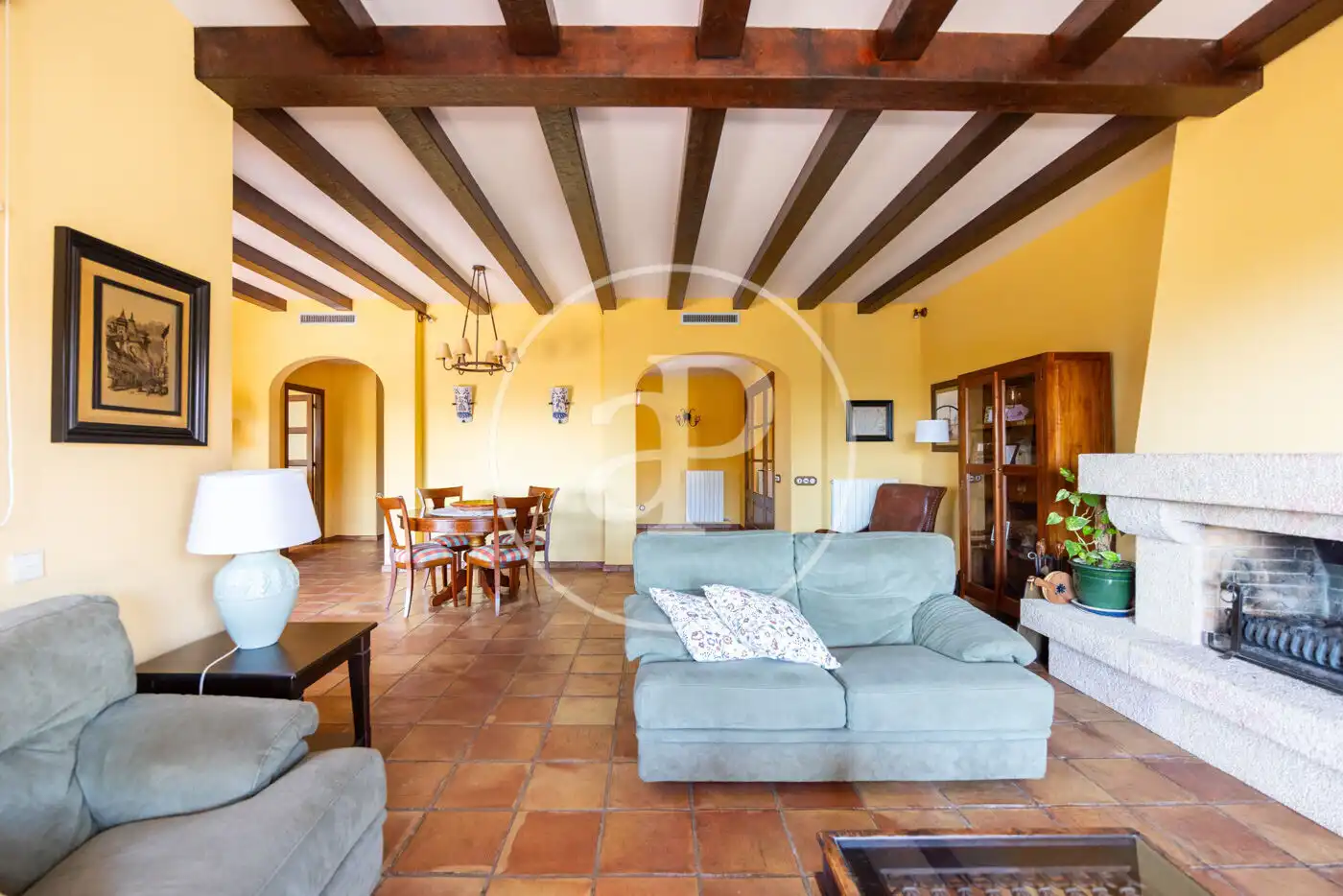 Sala d'estar de Casa o xalet en venda en Argentona amb Aire condicionat, Calefacció i Jardí privat