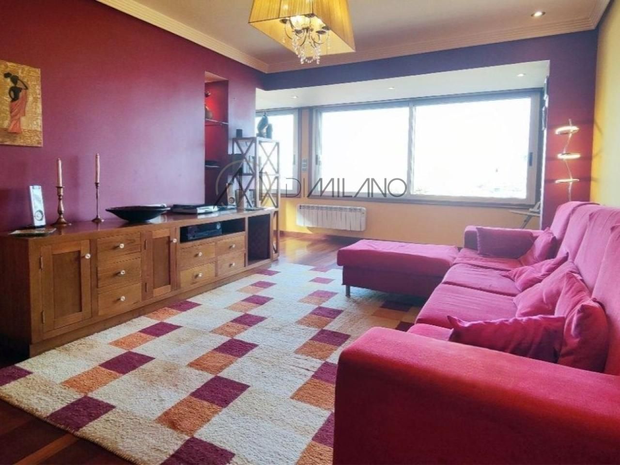 Living room of Flat for sale in Vigo   with Heating, Furnished and Balcony