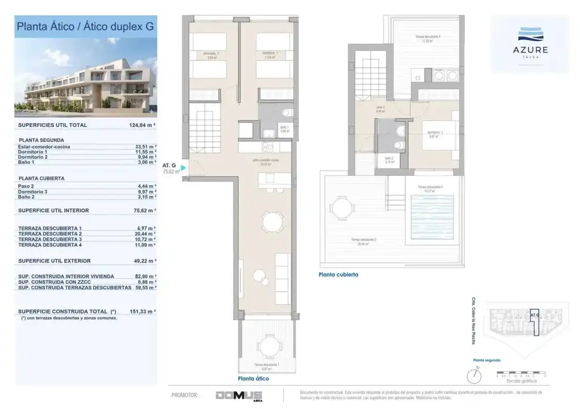 Maisonette zum Verkauf in Jávea / Xàbia mit Klimaanlage, Privatgarten und Schwimmbad