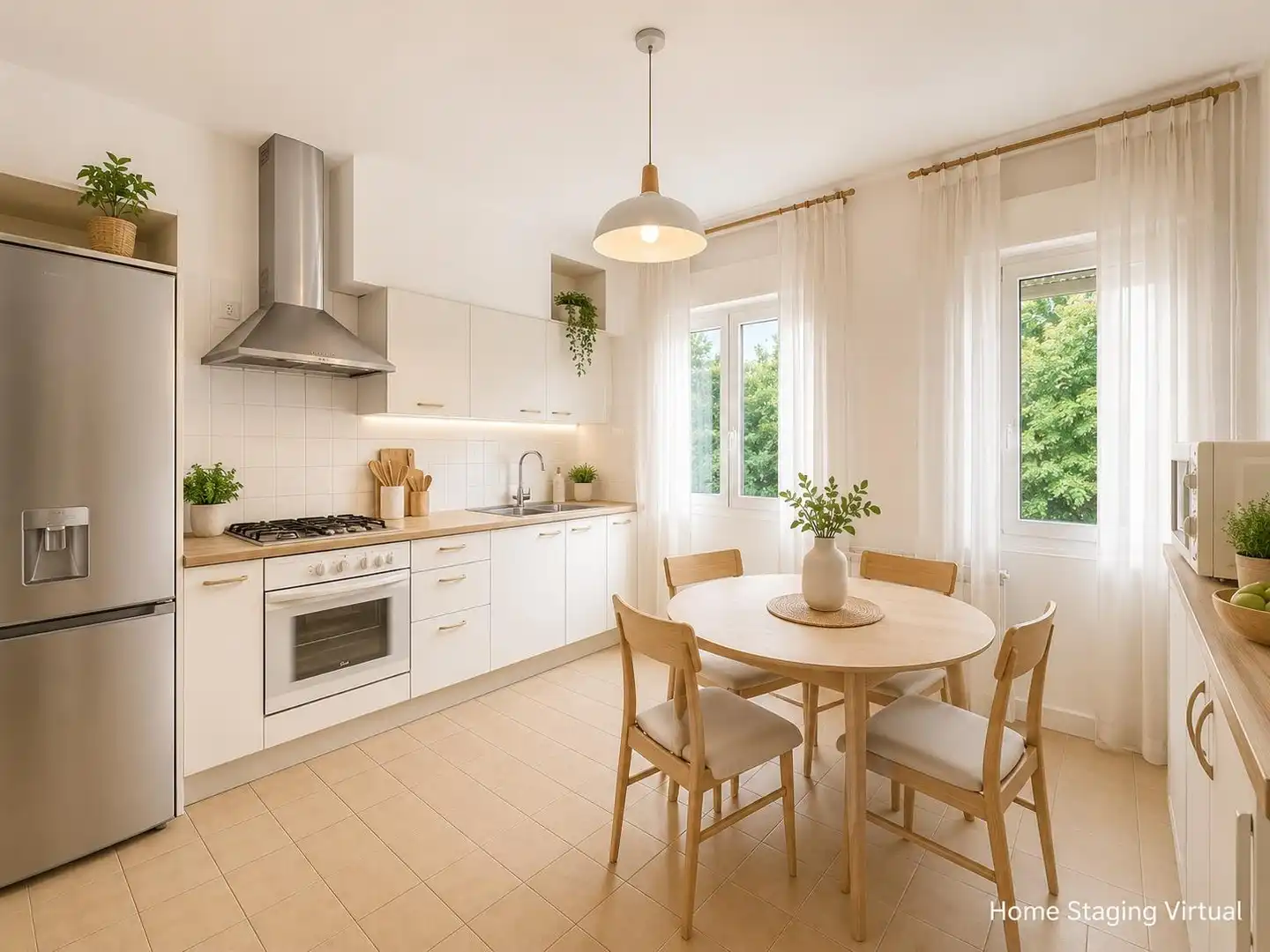 Cocina de Piso en venta en Vilanova de Arousa con Calefacción, Terraza y Amueblado