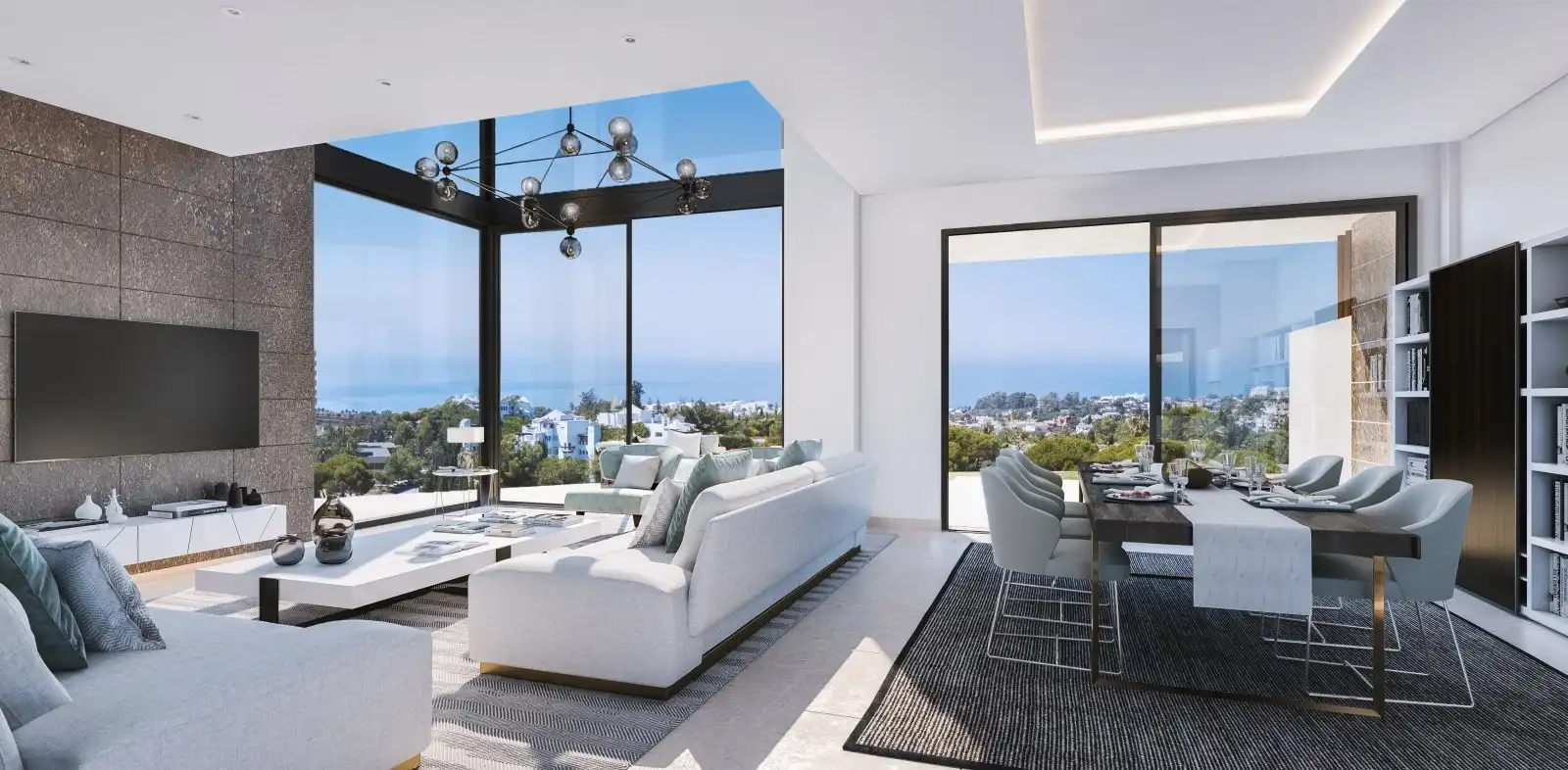 Living room of Houses for sale in Marbella  with Air Conditioner, Private garden and Terrace