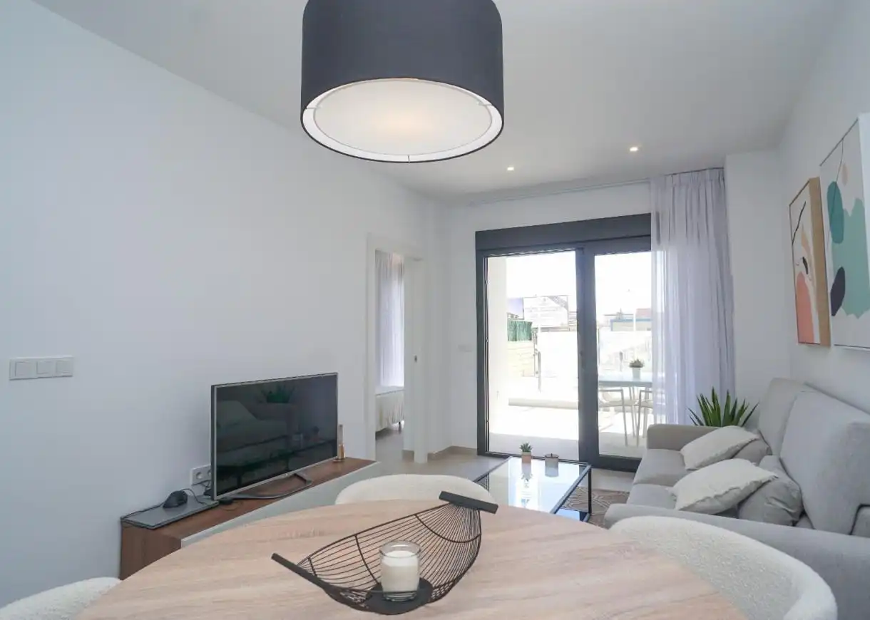 Sala d'estar de Apartament en venda en Torrevieja amb Aire condicionat, Calefacció i Terrassa