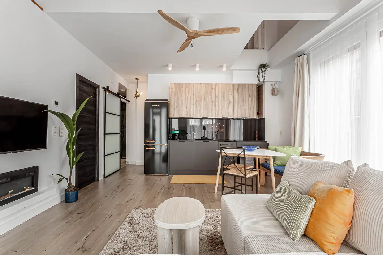 Sala de estar de Piso de alquiler en  Madrid Capital con Aire acondicionado, Calefacción y Parquet
