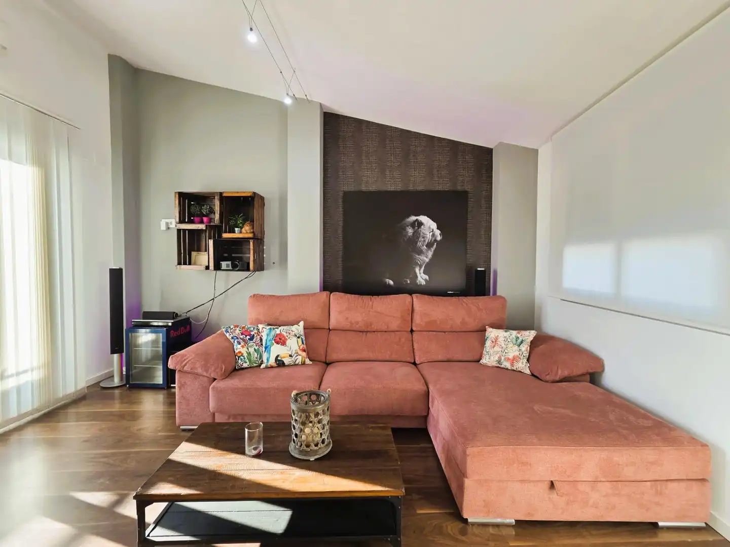 Sala d'estar de Casa o xalet de lloguer en Sueca amb Aire condicionat, Terrassa i Moblat