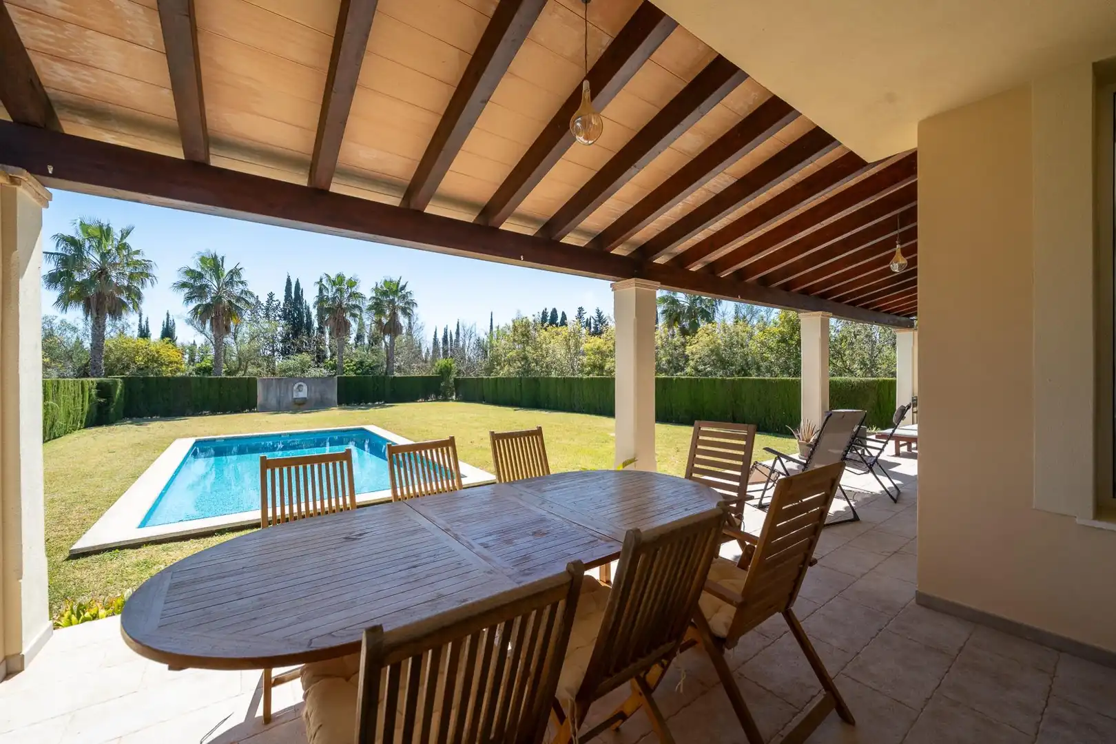 Terraza de Casa o chalet de alquiler en Binissalem con Aire acondicionado, Calefacción y Jardín privado