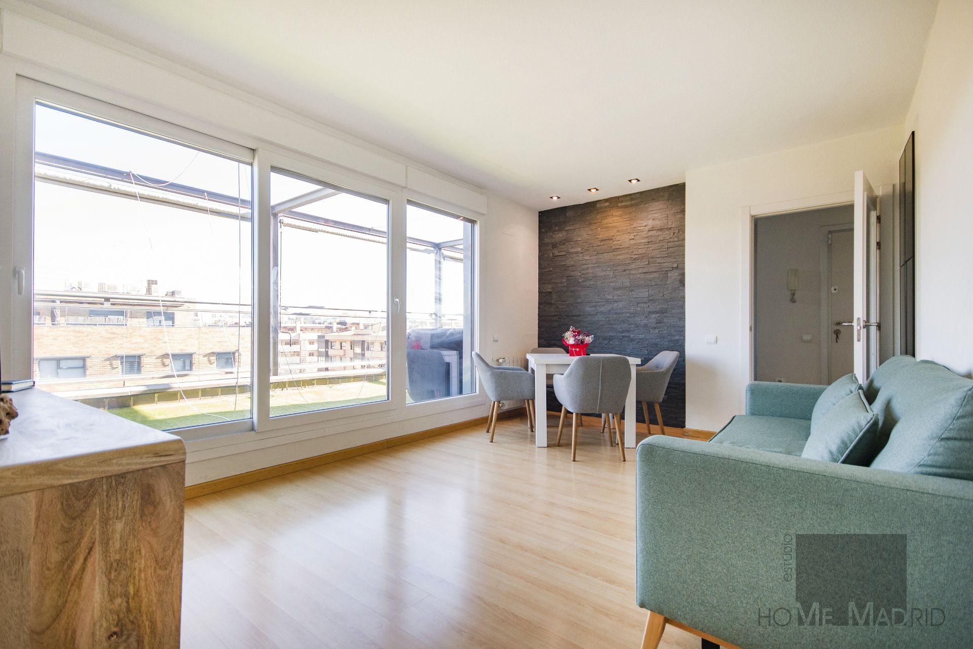 Sala de estar de Ático en venta en  Madrid Capital con Aire acondicionado, Calefacción y Parquet