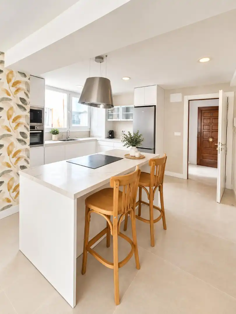 Küche von Wohnung zur Miete in Málaga mit Klimaanlage, Terrasse und Möbliert