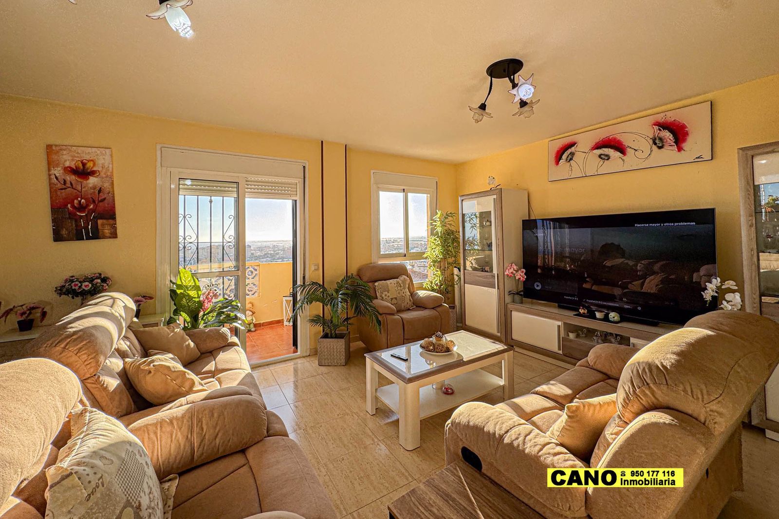 Living room of Flat for sale in Roquetas de Mar  with Air Conditioner, Heating and Terrace