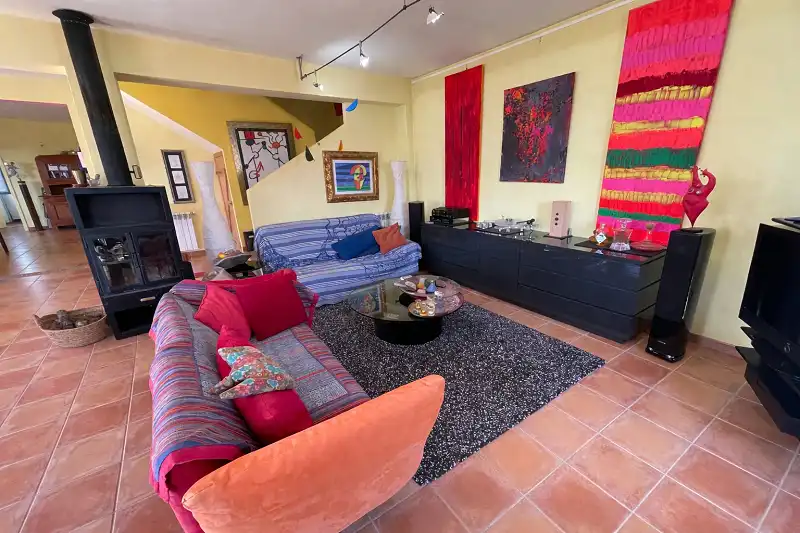 Sala d'estar de Casa o xalet en venda en Porreres amb Calefacció, Jardí privat i Terrassa