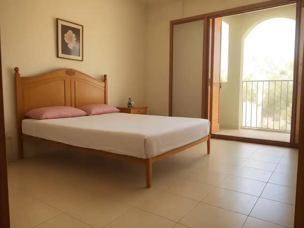 Schlafzimmer von Maisonette zur Miete in San Pedro del Pinatar mit Klimaanlage, Heizung und Privatgarten