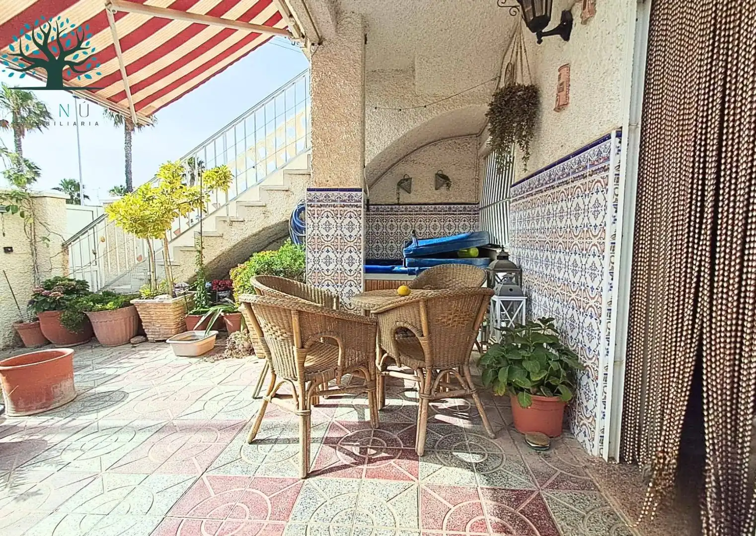 Terrasse von Erdgeschoss zum Verkauf in Mazarrón mit Klimaanlage, Privatgarten und Terrasse