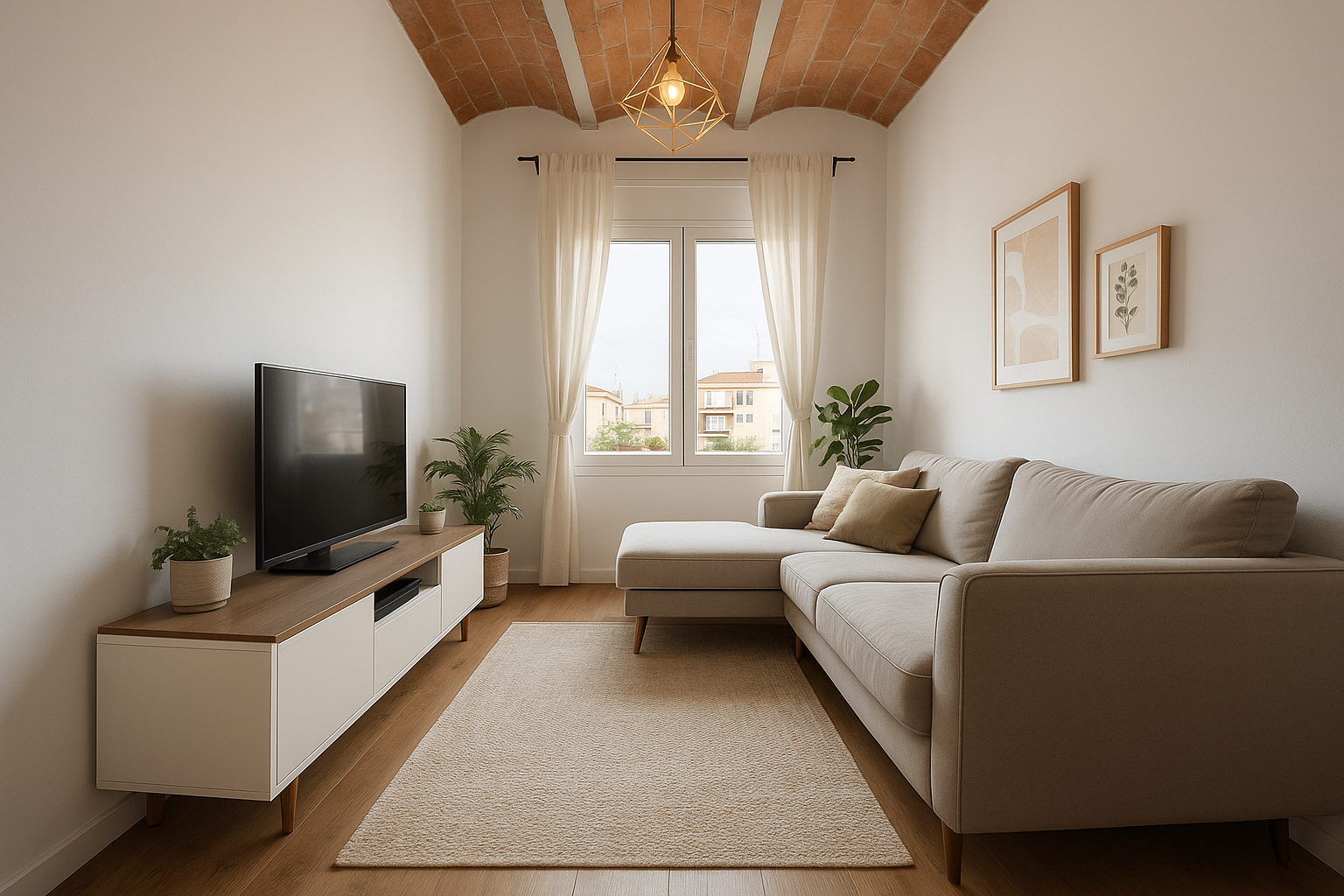 Sala d'estar de Àtic en venda en  Barcelona Capital amb Calefacció i Terrassa