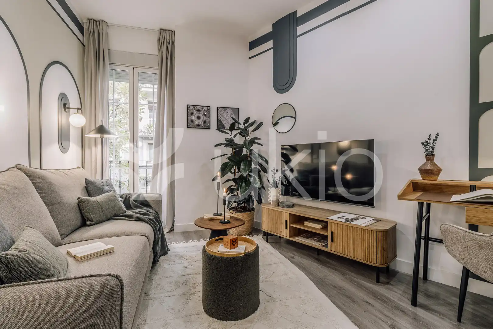 Sala d'estar de Apartament de lloguer en Madrid amb Aire condicionat, Calefacció i Moblat