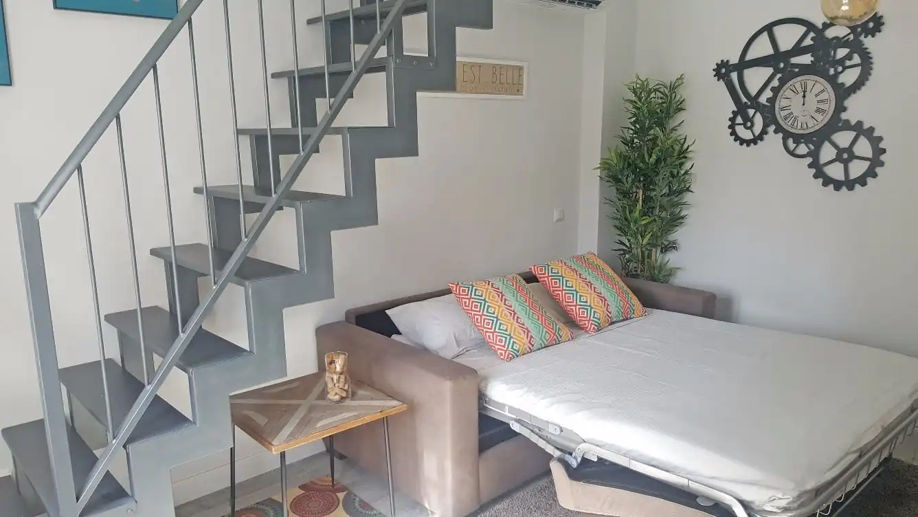 Sala de estar de Ático de alquiler en Madrid con Aire acondicionado, Calefacción y Amueblado