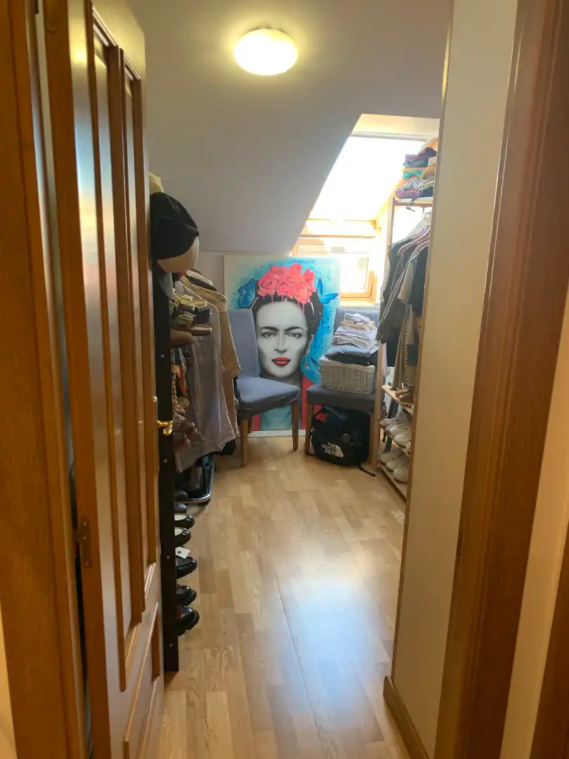 Schlafzimmer von Dachboden zum Verkauf in Poio mit Heizung, Parkett und Abstellraum