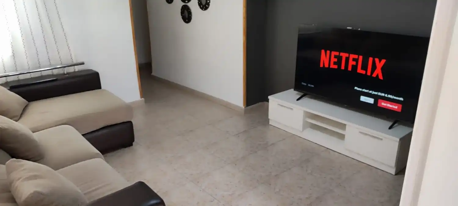 Sala de estar de Piso de alquiler en Mazarrón con Aire acondicionado, Amueblado y Horno