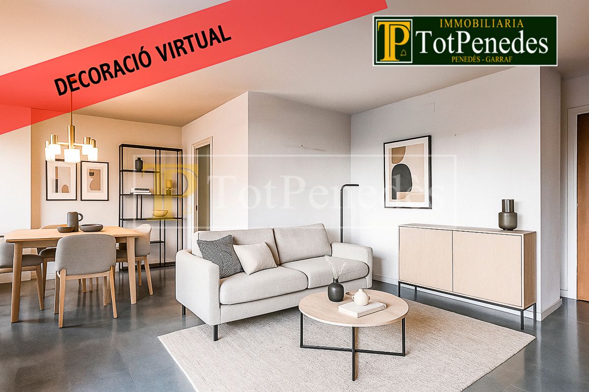 Sala d'estar de Pis en venda en Vilafranca del Penedès amb Calefacció, Moblat i Balcó