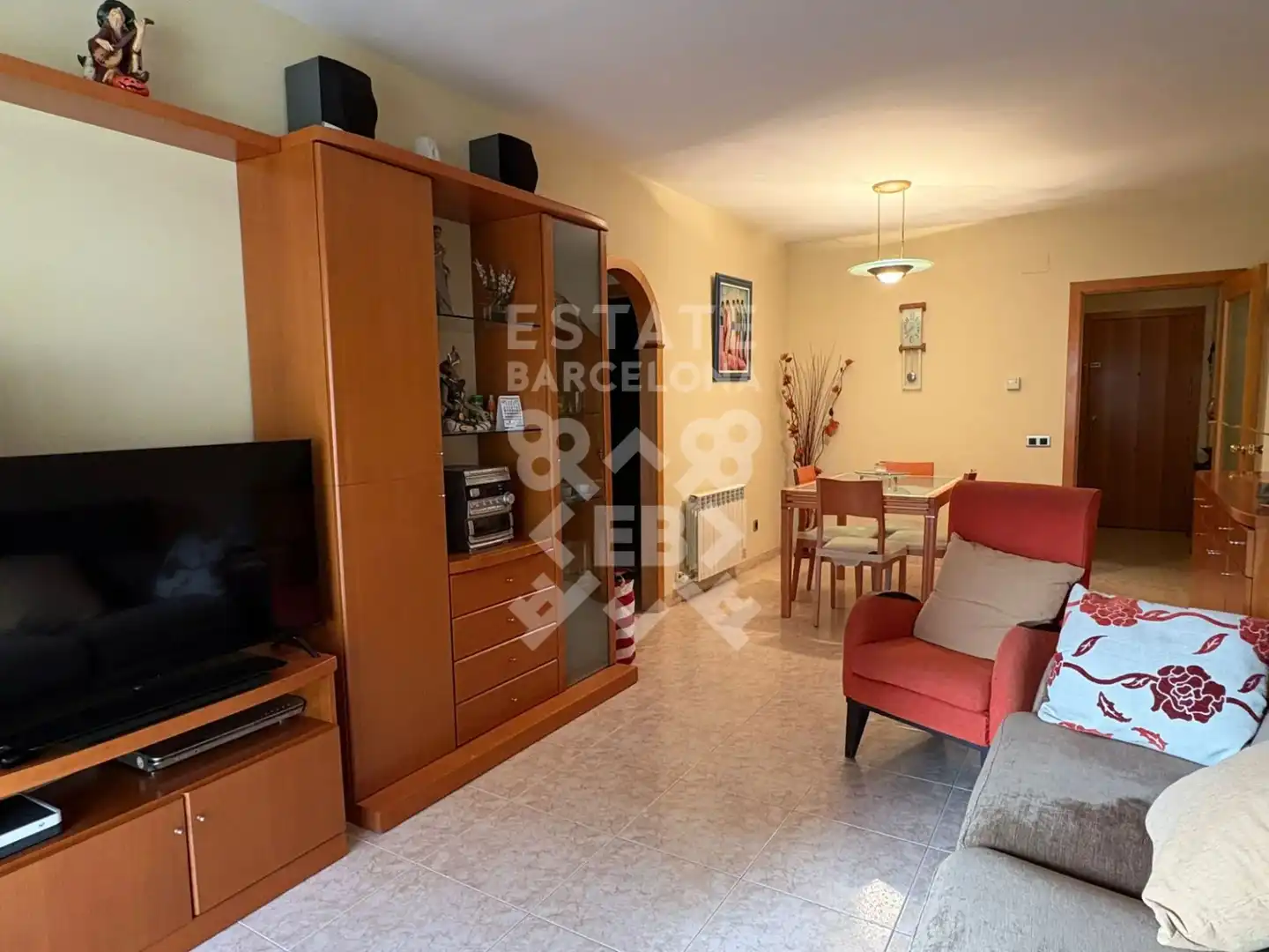 Wohnzimmer von Erdgeschoss zum Verkauf in Blanes mit Klimaanlage, Heizung und Möbliert