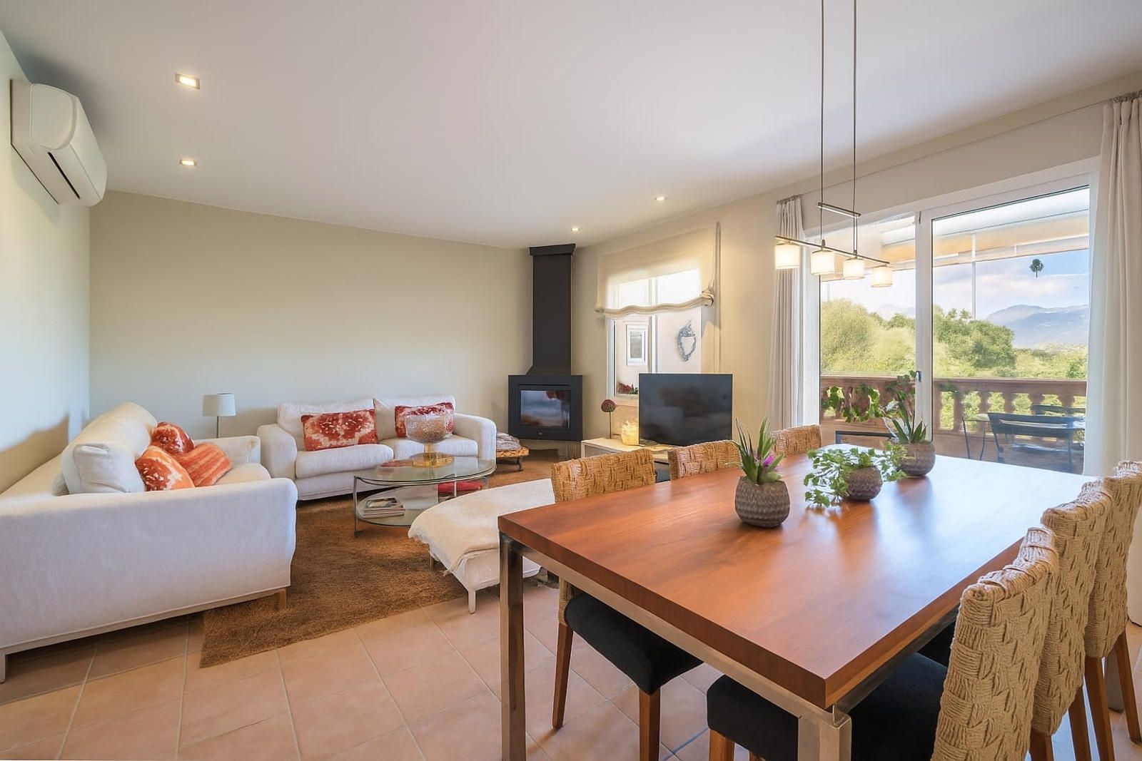 Living room of Single-family semi-detached for sale in Búger  with Air Conditioner, Heating and Parquet flooring