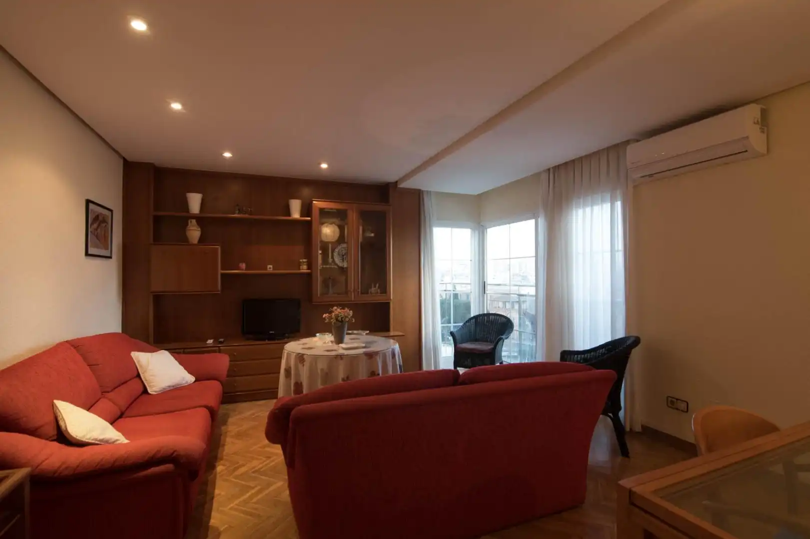 Wohnzimmer von Wohnung zur Miete in Murcia mit Heizung, Parkett und Terrasse