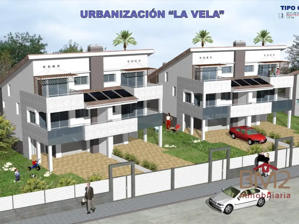 Vista exterior de Casa adosada en venta en Peñíscola / Peníscola con Aire acondicionado, Calefacción y Terraza