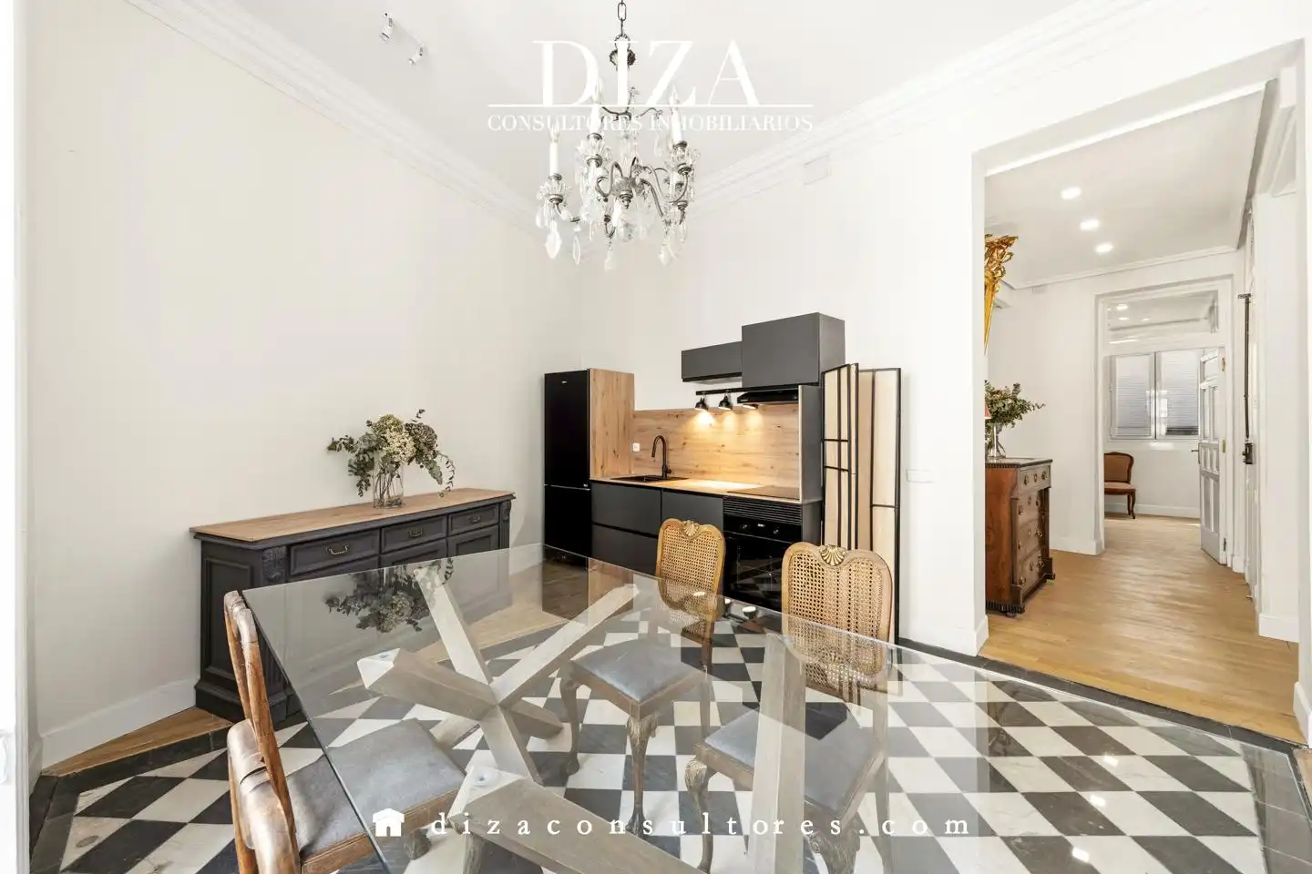 Kitchen of Flat for sale in Madrid  with Air Conditioner, Terrace and Furnished