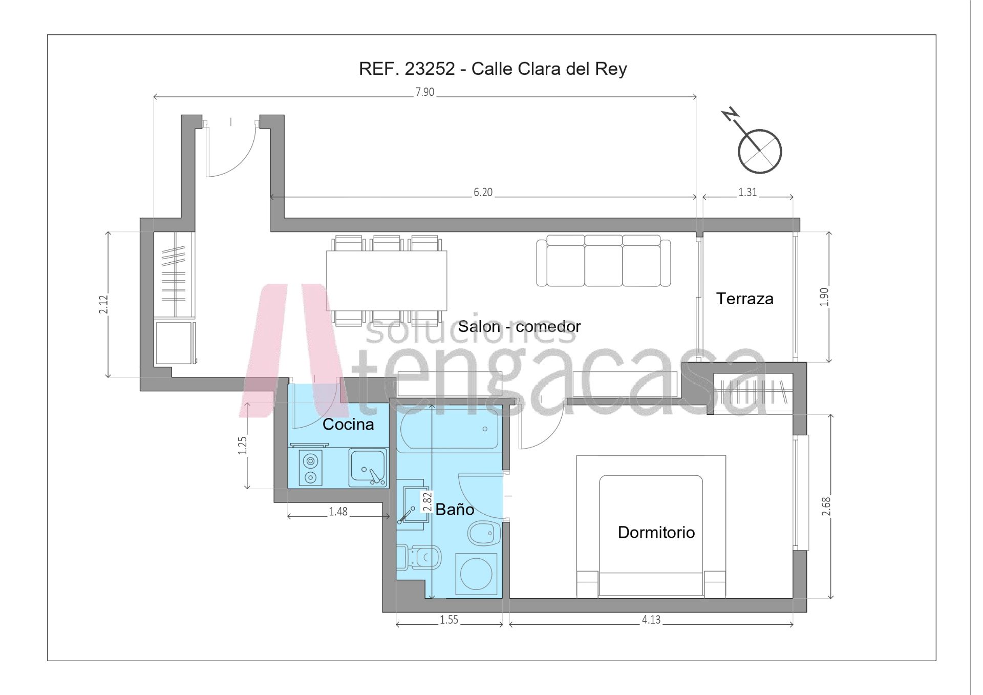 Apartament de lloguer a Calle de Clara del Rey, Prosperidad