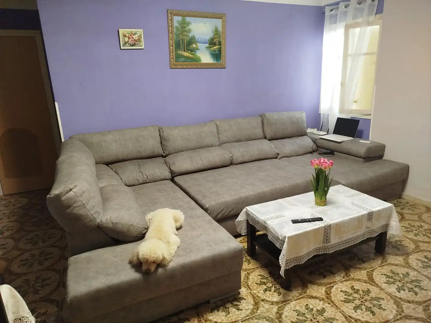 Sala de estar de Piso de alquiler en Gandia con Calefacción, Amueblado y Balcón
