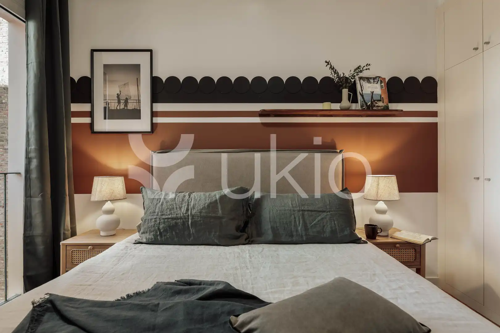 Schlafzimmer von Wohnungen zur Miete in Barcelona mit Klimaanlage, Heizung und Möbliert