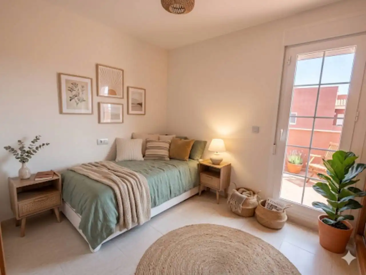 Schlafzimmer von Dachboden zum Verkauf in El Ejido mit Klimaanlage, Heizung und Terrasse