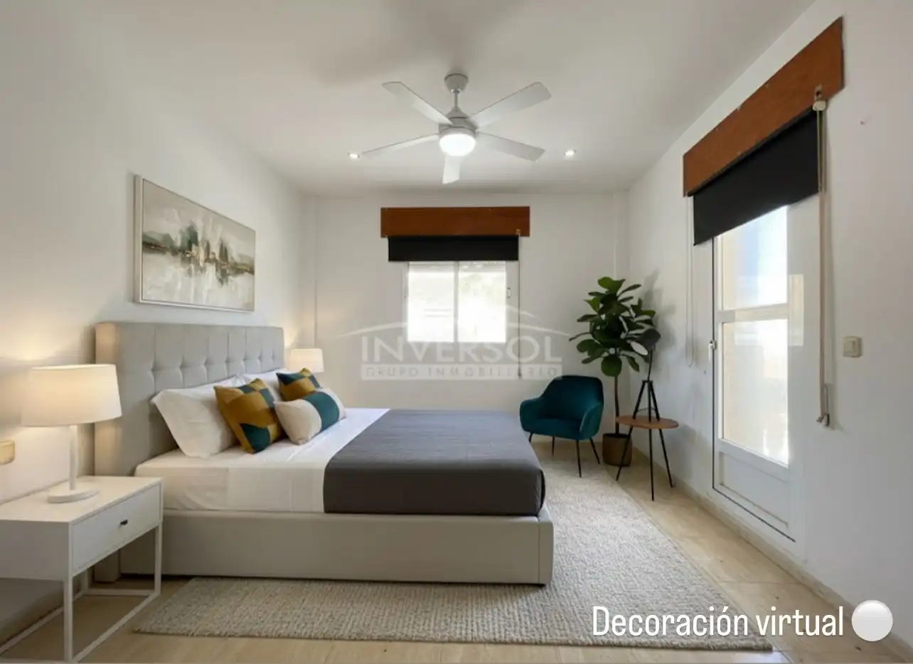 Schlafzimmer von Einfamilien-Reihenhaus zum Verkauf in Balanegra mit Terrasse, Abstellraum und Balkon