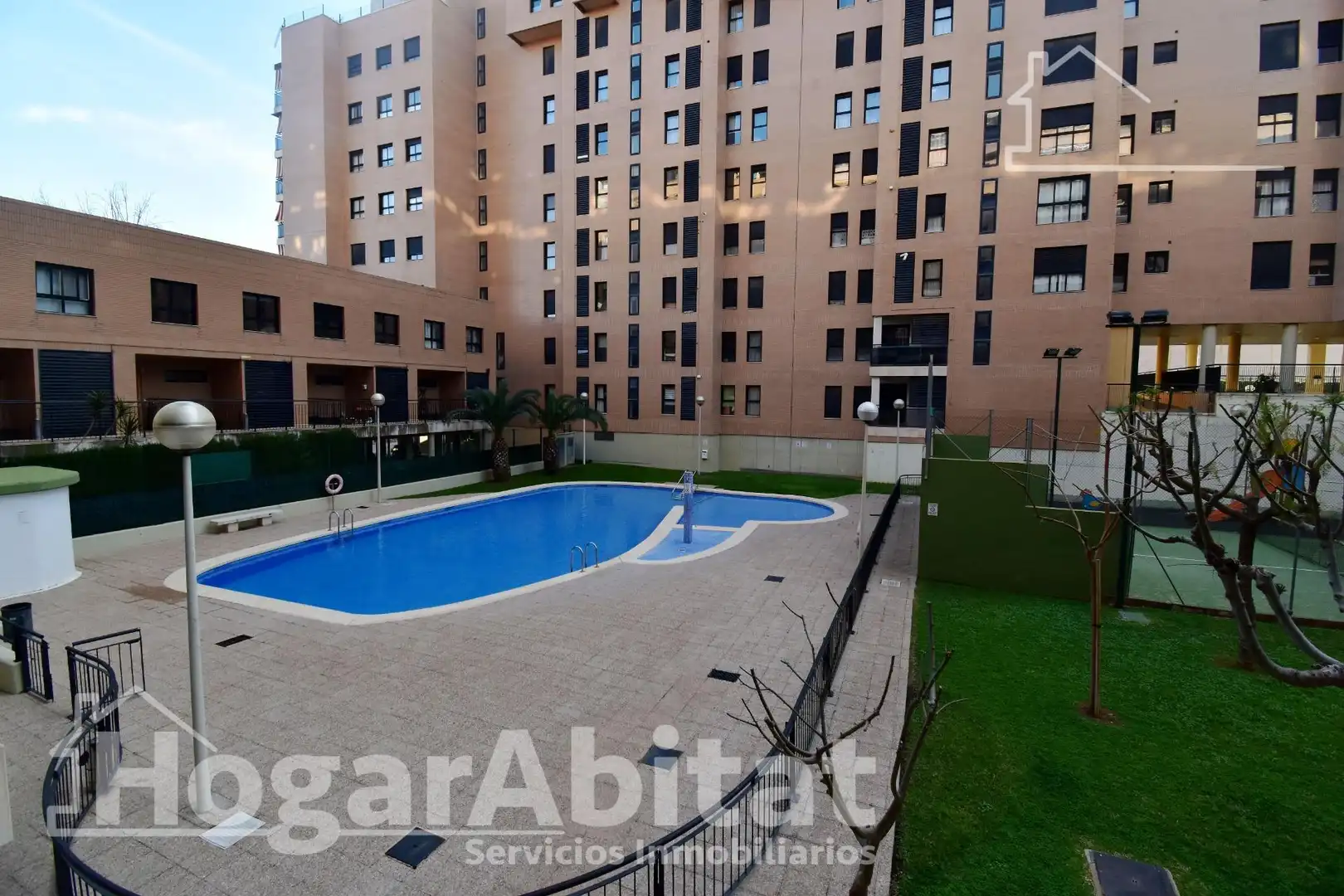 Piscina de Piso en venta en Gandia con Jardín privado, Parquet y Terraza