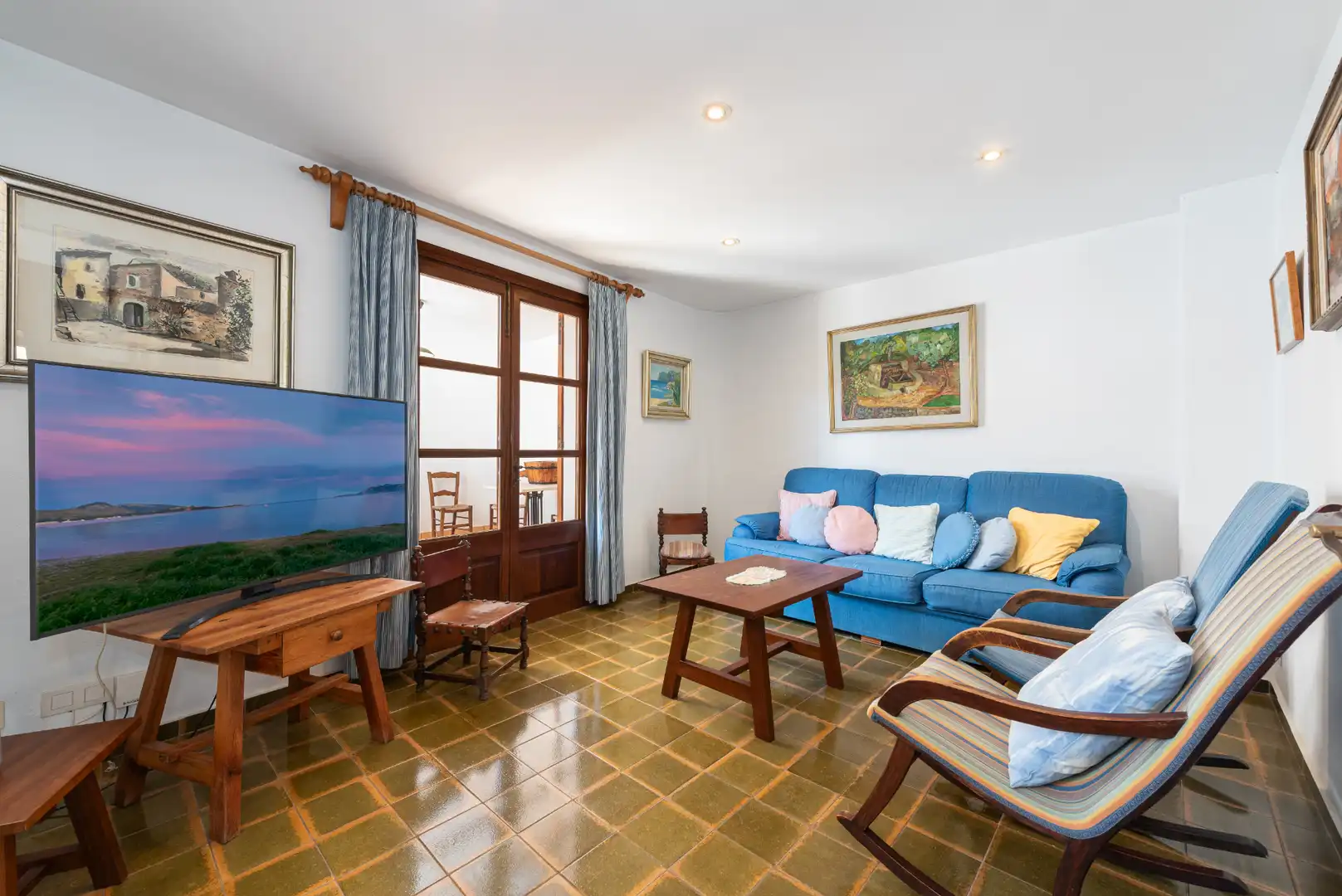 Living room of Detached homes for sale in Pollença  with Air Conditioner and Furnished