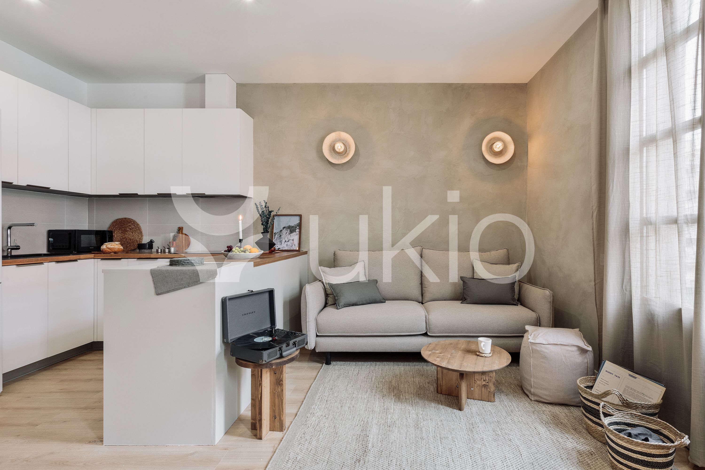 Living room of Apartment to rent in  Barcelona Capital  with Air Conditioner, Heating and Terrace