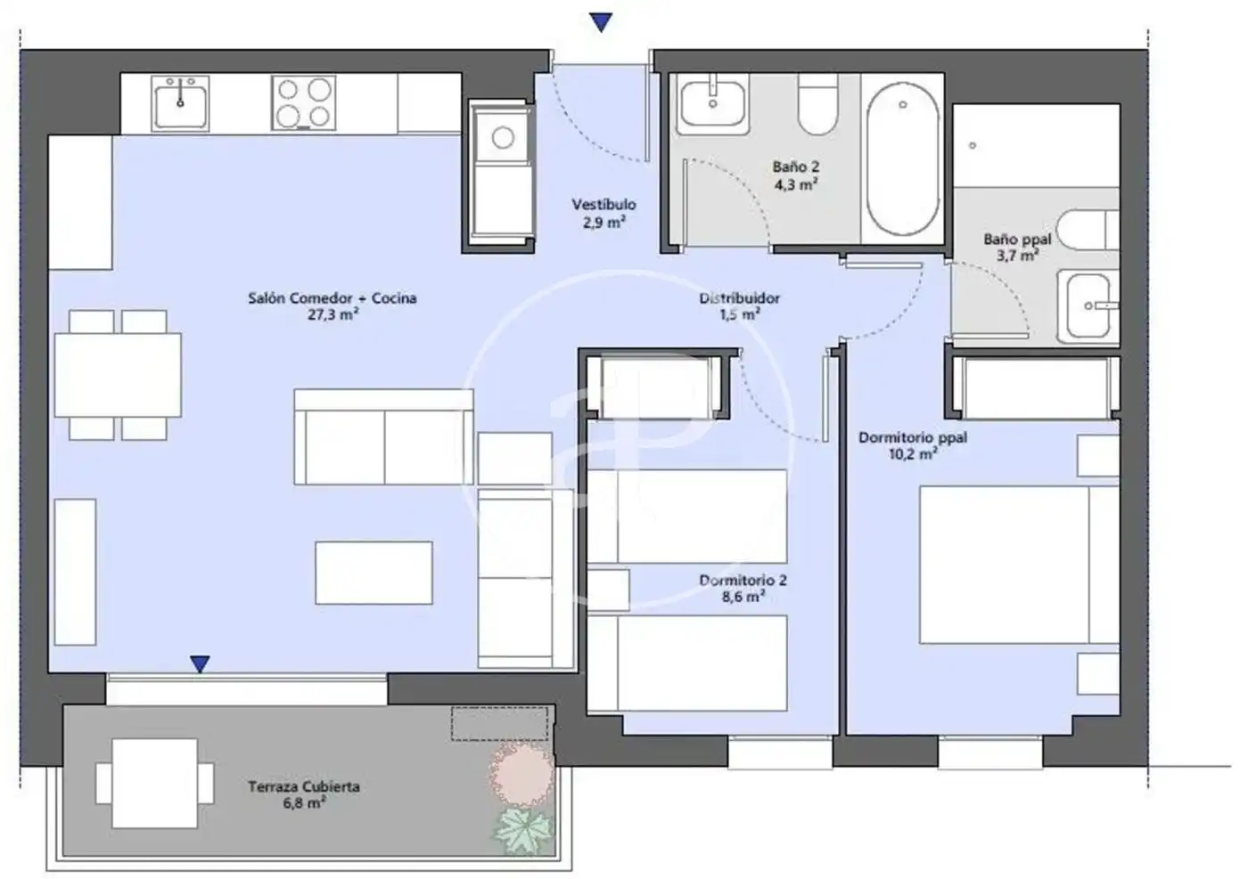 Flat for sale in Valencia  with Air Conditioner, Heating and Private garden