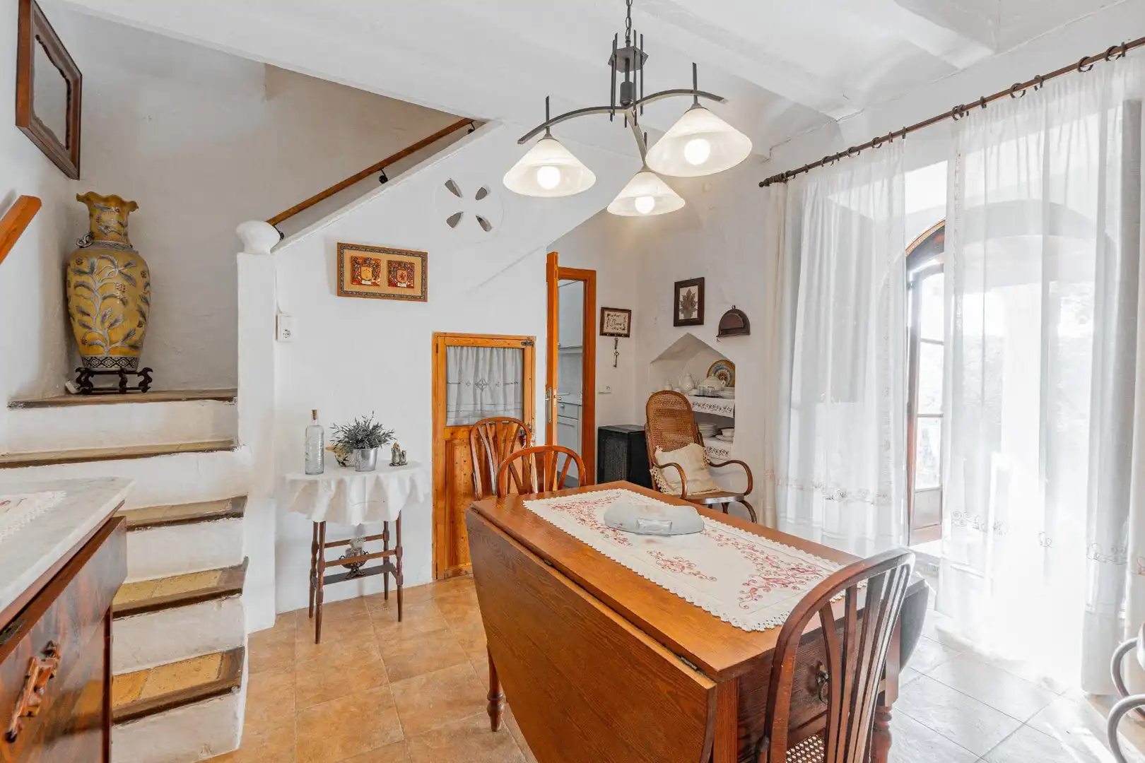 Comedor de Finca rústica en venta en Puigpunyent con Jardín privado, Terraza y Trastero