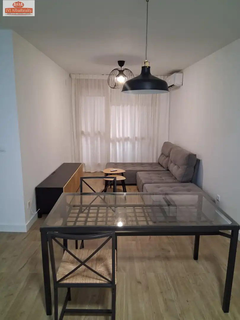 Sala d'estar de Apartament de lloguer en Albacete amb Aire condicionat, Moblat i Balcó