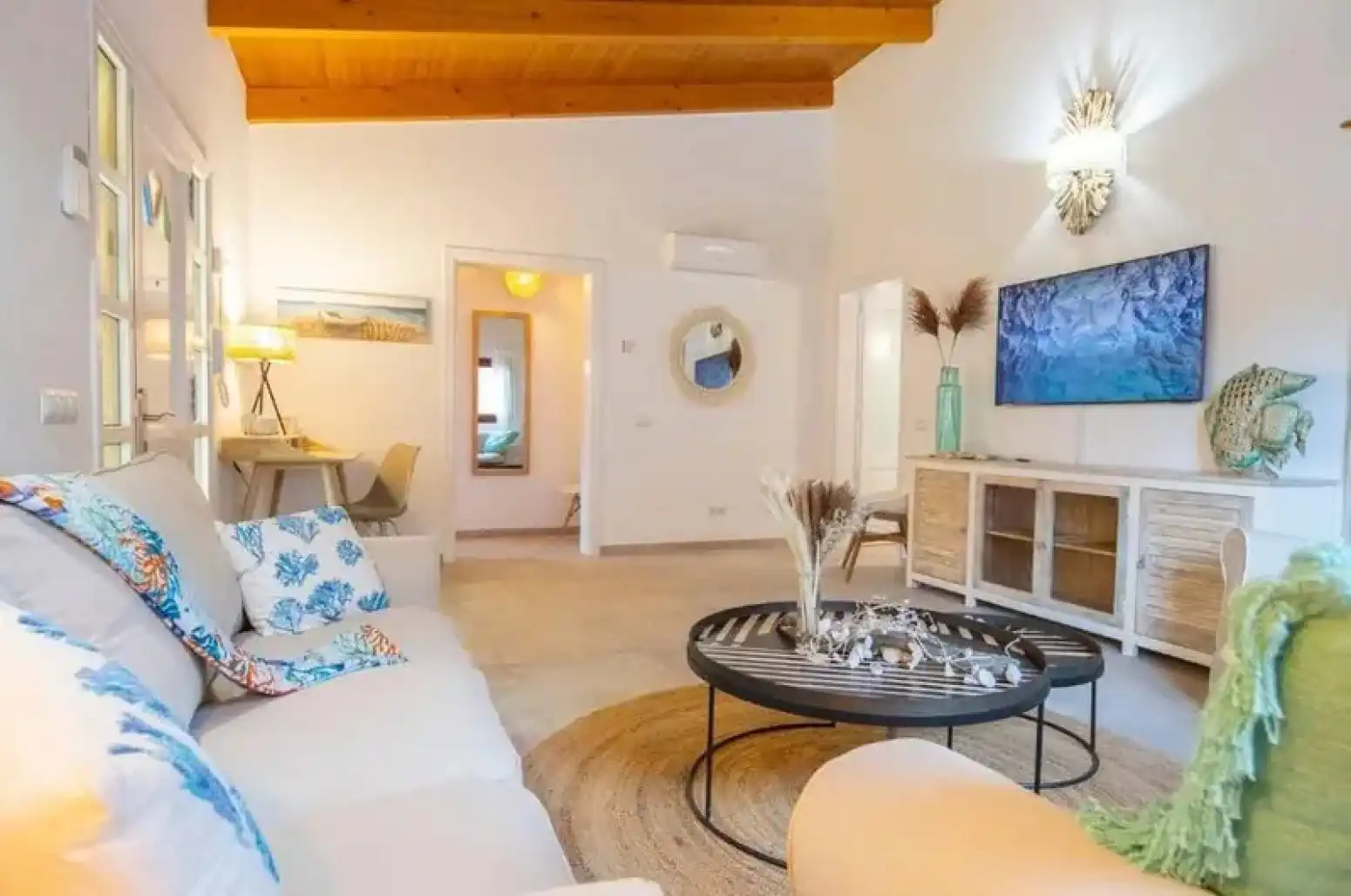 Sala de estar de Casa o chalet en venta en Alcúdia con Aire acondicionado, Terraza y Piscina