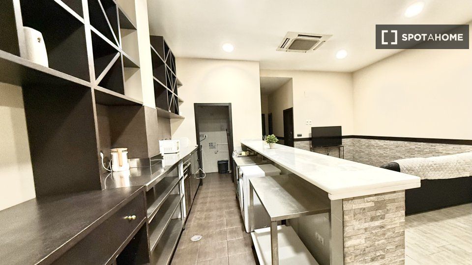 Kitchen of Flat to rent in  Madrid Capital  with Air Conditioner, Heating and Furnished