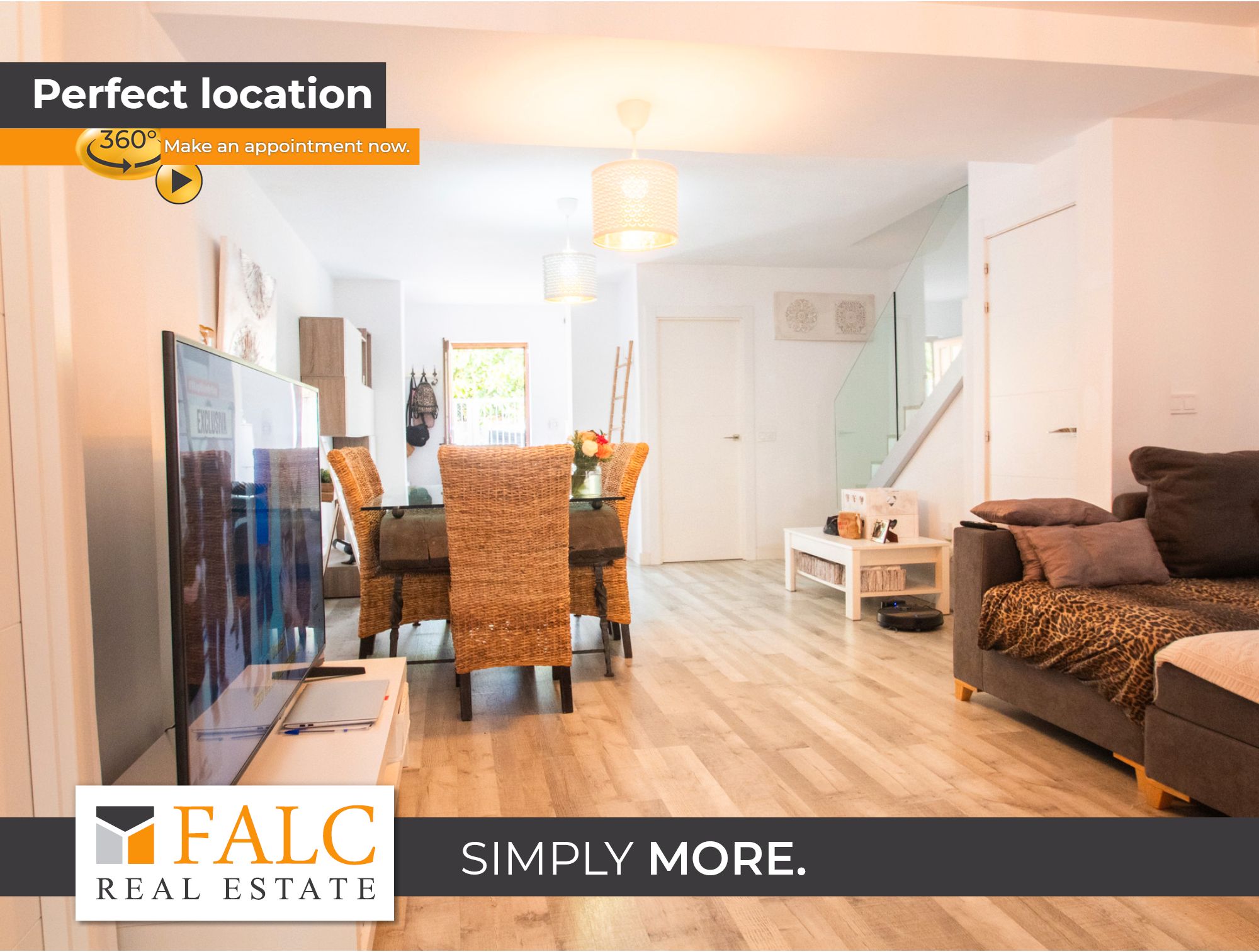 Sala d'estar de Casa adosada en venda en  Palma de Mallorca amb Aire condicionat i Jardí privat